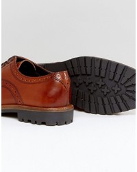 Chaussures brogues en cuir marron Base London