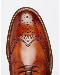 Chaussures brogues en cuir marron Base London