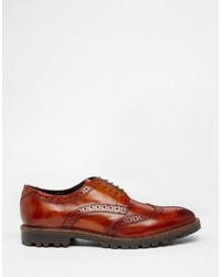 Chaussures brogues en cuir marron Base London