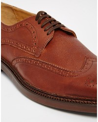 Chaussures brogues en cuir marron