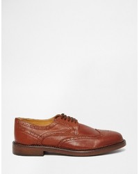 Chaussures brogues en cuir marron