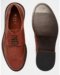 Chaussures brogues en cuir marron