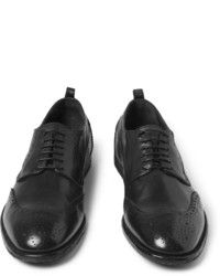 Chaussures brogues en cuir marron Alexander McQueen