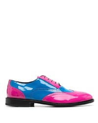 Chaussures brogues en cuir multicolores Moschino