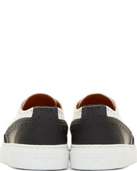 Chaussures brogues en cuir noires et blanches Givenchy