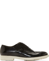 Chaussures brogues en cuir noires et blanches Dolce & Gabbana