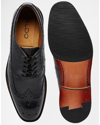 Chaussures brogues en cuir noires Aldo