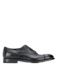 Chaussures brogues en cuir noires Alberto Fasciani