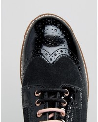 Chaussures brogues en cuir noires Ted Baker