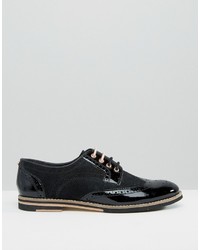 Chaussures brogues en cuir noires Ted Baker