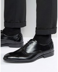 Chaussures brogues en cuir noires Asos