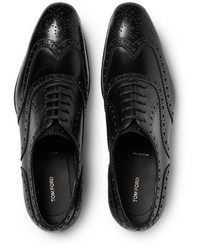 Chaussures brogues en cuir noires Tom Ford