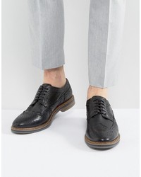Chaussures brogues en cuir noires Base London