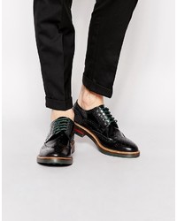 Chaussures brogues en cuir noires Base London