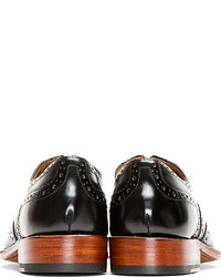 Chaussures brogues en cuir noires Grenson