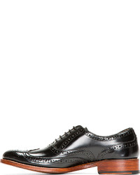 Chaussures brogues en cuir noires Grenson