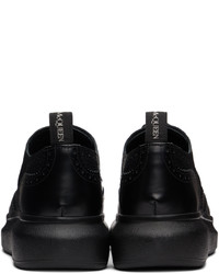 Chaussures brogues en cuir noires Alexander McQueen