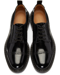 Chaussures brogues en cuir noires Marc Jacobs