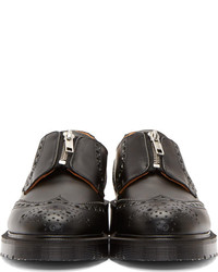 Chaussures brogues en cuir noires YMC