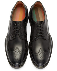 Chaussures brogues en cuir noires Paul Smith