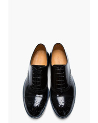 Chaussures brogues en cuir noires Jil Sander