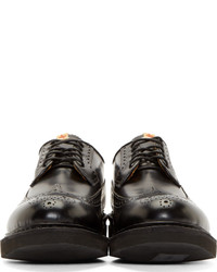 Chaussures brogues en cuir noires VISVIM