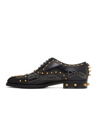 Chaussures brogues en cuir noires Gucci