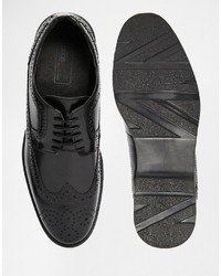 Chaussures brogues en cuir noires Asos