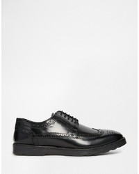 Chaussures brogues en cuir noires Asos