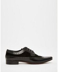 Chaussures brogues en cuir noires Asos