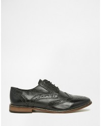 Chaussures brogues en cuir noires Asos