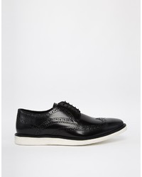 Chaussures brogues en cuir noires Asos