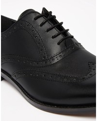 Chaussures brogues en cuir noires Asos