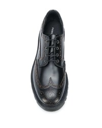 Chaussures brogues en cuir noires Premiata