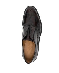 Chaussures brogues en cuir noires Ferragamo