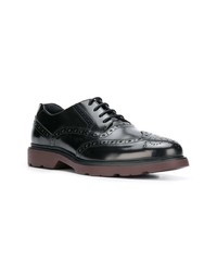 Chaussures brogues en cuir noires Hogan