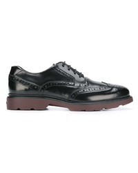 Chaussures brogues en cuir noires Hogan