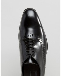 Chaussures brogues en cuir noires Asos