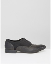 Chaussures brogues en cuir noires Asos