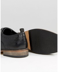 Chaussures brogues en cuir noires Asos