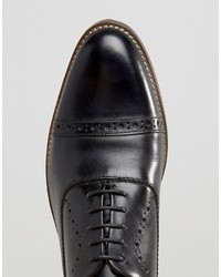 Chaussures brogues en cuir noires Asos