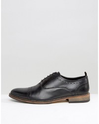 Chaussures brogues en cuir noires Asos