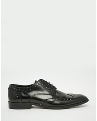 Chaussures brogues en cuir noires Asos