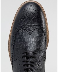 Chaussures brogues en cuir noires Asos