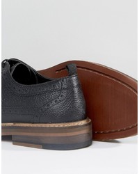 Chaussures brogues en cuir noires Asos