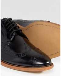 Chaussures brogues en cuir noires Dune