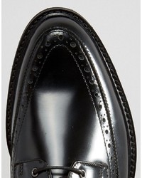 Chaussures brogues en cuir noires Asos