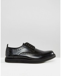 Chaussures brogues en cuir noires Asos