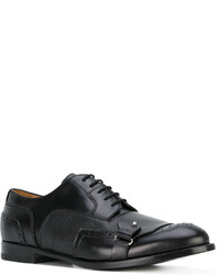 Chaussures brogues en cuir noires Alexander McQueen