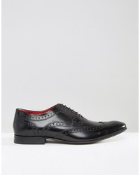 Chaussures brogues en cuir noires Base London